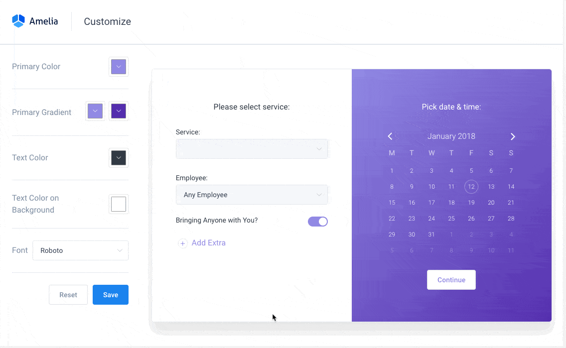amelia elementor amelia